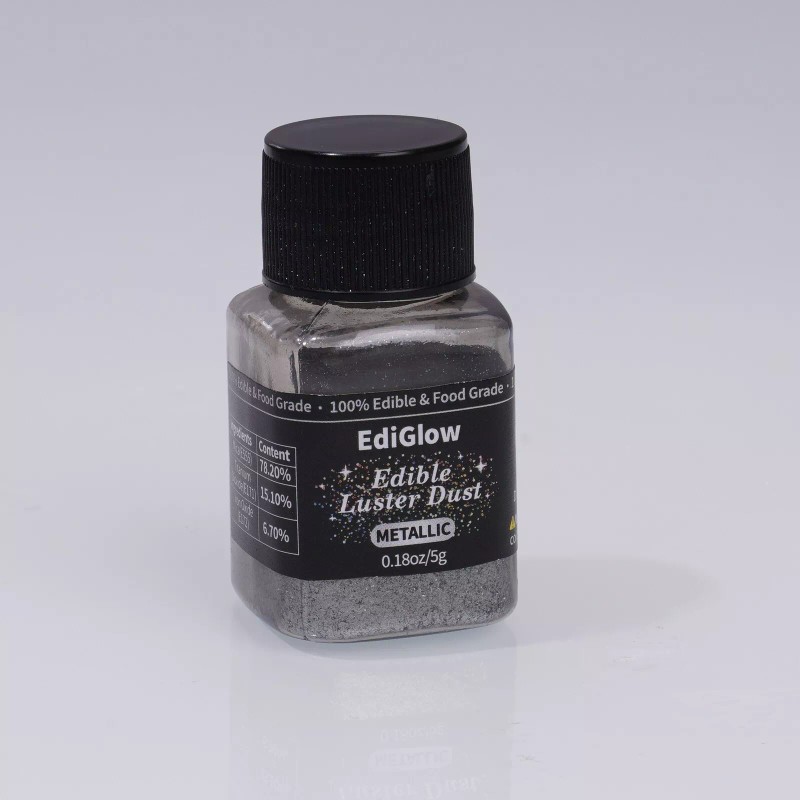 EdiGlow Edible Luster Dust Glitter Powder 4 Bottles of 0.18oz/5gv