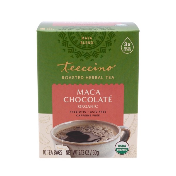 Teeccino Herbal Maca Chocolate, 10 Tea Bags