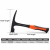 Boaby Professional Exploration Hammer One-piece Carbon Steel Flat Head Hammer