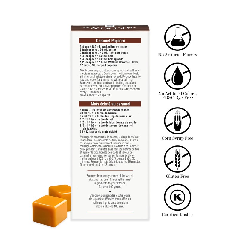 Watkins Caramel Flavor, 2 oz. Bottles, Pack of 6 (Packaging