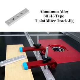 T Type Groove Rail Template T-Slot Slot T-Slot Aluminum Alloy T-Slot for Table Saw Router Woodworking Tool (100mm)
