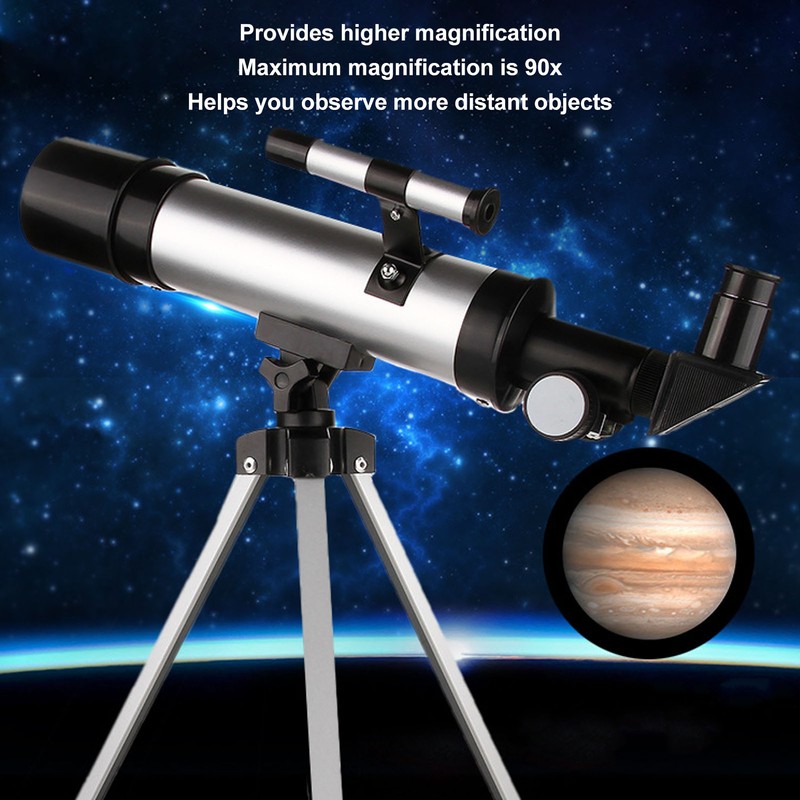 Refractor Telescope HD 90x Compact Astronomical Telescope with Finderscope 2