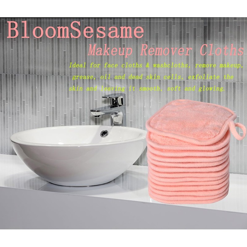 BloomSesame Microfibre Make-Up Cloth, Reusable Microfibre Face Cleansing Cloth, Makeup
