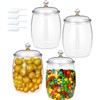 GOCCXL Plastic Candy Jars 4 Pack Candy and Cookie Jar