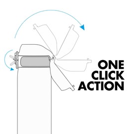 ion8 Leak-Proof Slim Water Bottle, BPA-Free, Spaceships, 500 ml (18 oz)