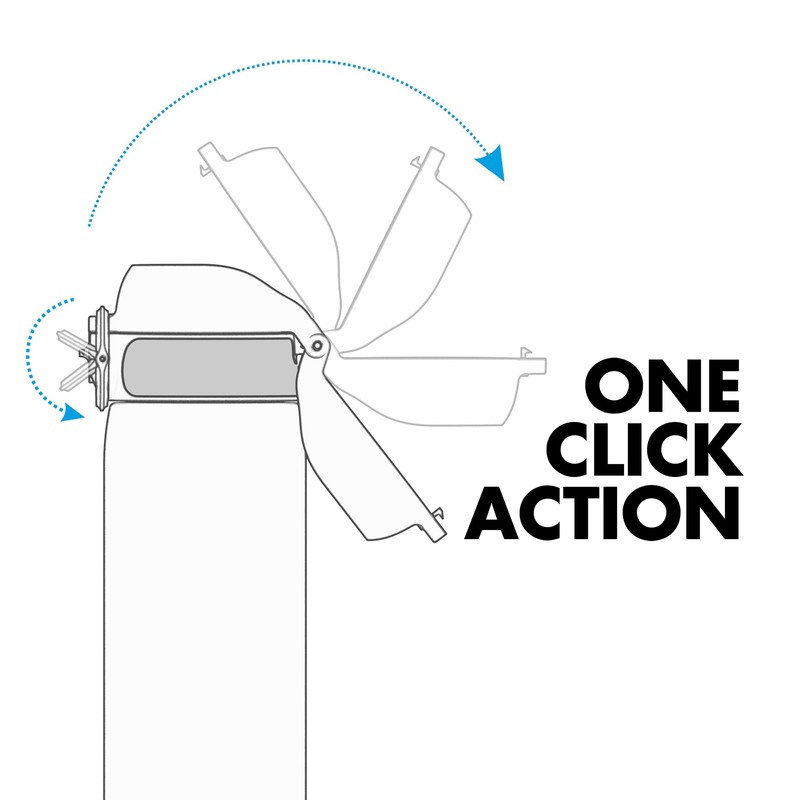 ion8 Leak-Proof Slim Water Bottle, BPA-Free, Spaceships, 500 ml (18