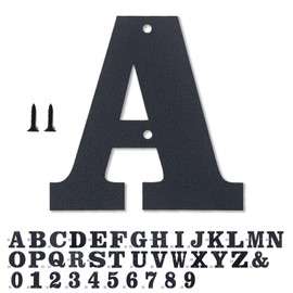 Naturalite 5 Inch Address Letters for Outdoor Signs with Easy Installation Nail Kit - Coated Metal House Numbers for Door, Garden, and Mailbox Decoration (S)