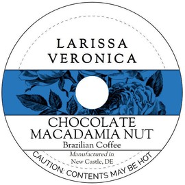Chocolate Macadamia Nut Brazilian Coffee (Single Serve K-Cup Pods) (Gourmet, Naturally Flavored, Whole Coffee Beans) (12 pods, ZIN: 575314)