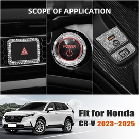 vehicleloong for Honda CR-V Bling Accessories 2025 2024 2023, Honda CRV Cute Bling Accessories, Honda CR-V Accessories, Honda CRV Accessories, Gear Shift Cover, Chrome, Silver