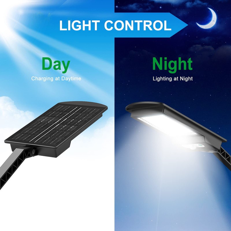 Engrepo Solar Lights Outdoor, 1000LM 168 LEDs Solar Powered Motion