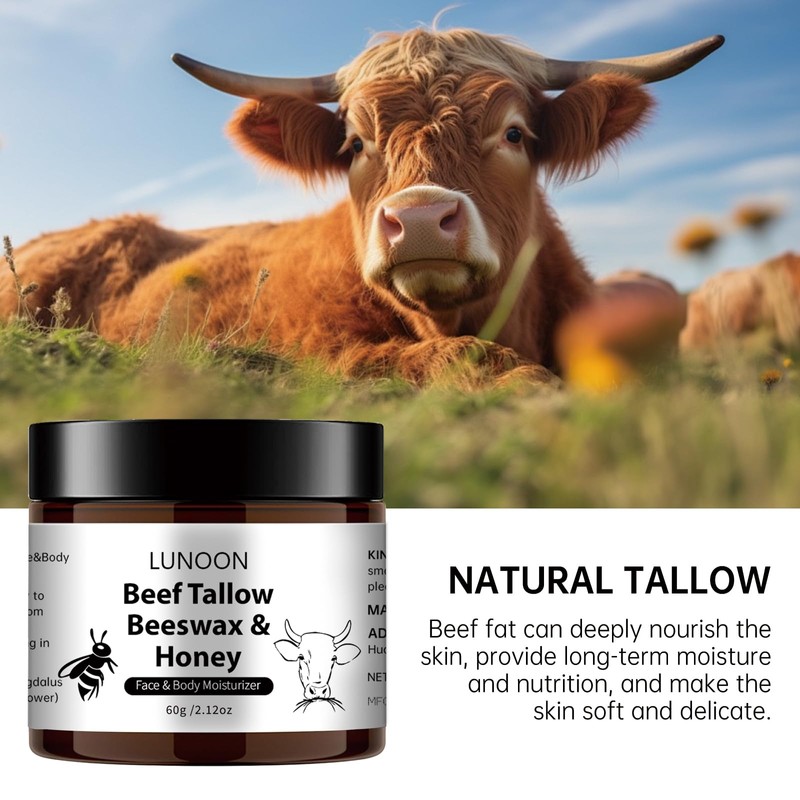 Beef Tallow for Face Cream, Tallow and Honey Balm for