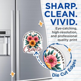 (2 Pack) Scripture Magnets - Floral Christian Art Magnets - Inspirational Home Decor Magnets- 5" On Longest Side - for Fridges, Toolboxes, Cars - Made in USA - MAG2826