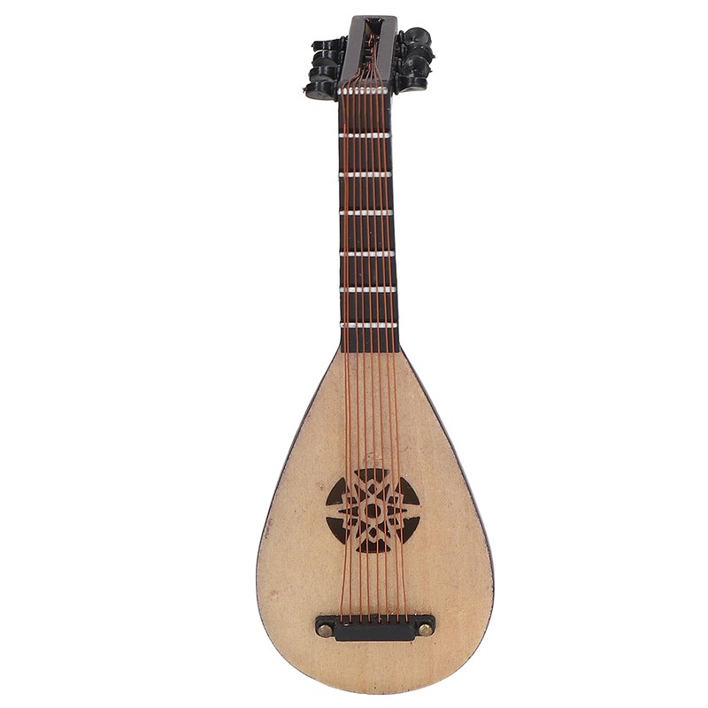 Lute Model Ornaments Simulation Pipa Chinese Guitar Stringed Instrument Decor
