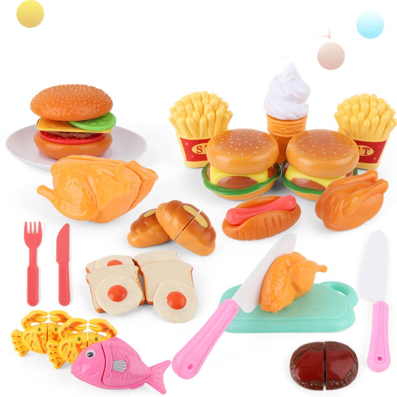 Kids Electric Microwave Oven Toy Set Cool Music Simulation Cooking