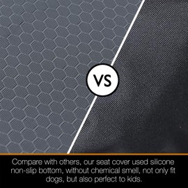 iBuddy Bench Dog Car Seat Cover for Car/SUV/Small Truck, Waterproof Back Seat Cover for Dog and Kids Without Smell, Heavy Duty and Nonslip Pet Car Seat Cover for Dogs, Machine Washable