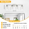 Unicozin Bathroom Light Fixtures, 4 Light Vanity Lights for Bathroom,