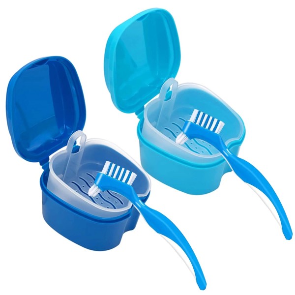 Does not apply Denture Cleaning Set: 2 Bath Cases with