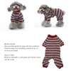 Dog Pajamas Soft Stretchy Machine Washable 4 Legged Striped Puppy