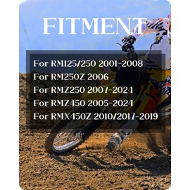 JFG RACING Motorcycle Rear Brake Fluid Reservoir Cover CNC for RM125/250 2001-2008, RM-Z250 2007-2024, RM-Z450 2005-2024, RMX450Z 2010/2017-2019 Dirt Bike, Gold