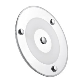 Obeaming 12 V LED Ceiling Light Camper, Dimmable Panel Light 120 mm 4.5 W 5000 K 24 V 400 LM Two Colours (Cold White/Blue) with Dimmer Switch Surface Mounted Light for Camper Boat Yacht Interior