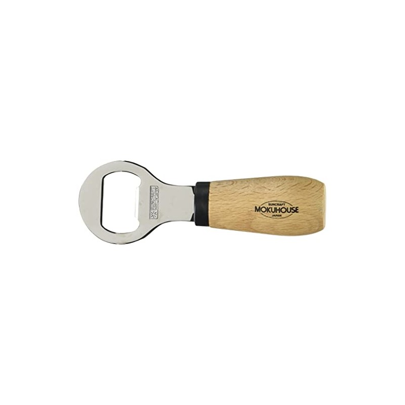 Suncraft BM-214 Bottle Opener, Made in Japan, Natural Wood Pattern,