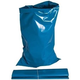 Heavy Duty Blue Rubble Sacks Extra Strong Large Rubble Bags 100 Microns 40 Litre For Builders Garden Kitchen House Office Caterers DIY made from 100% Waste Recycled Material … (PACK OF 50)