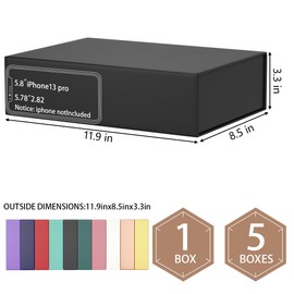 Black Gift Box 11.9" x 8.5" x 3.3" with Magnetic Closure Lid Gifts Boxe for Presents,Bridesmaid Gift Boxes,Cute Box,Birthday Gifts Boxe,Luxury for Gift Packaging, Magnetic Gifts Boxes for Wrapping Gift