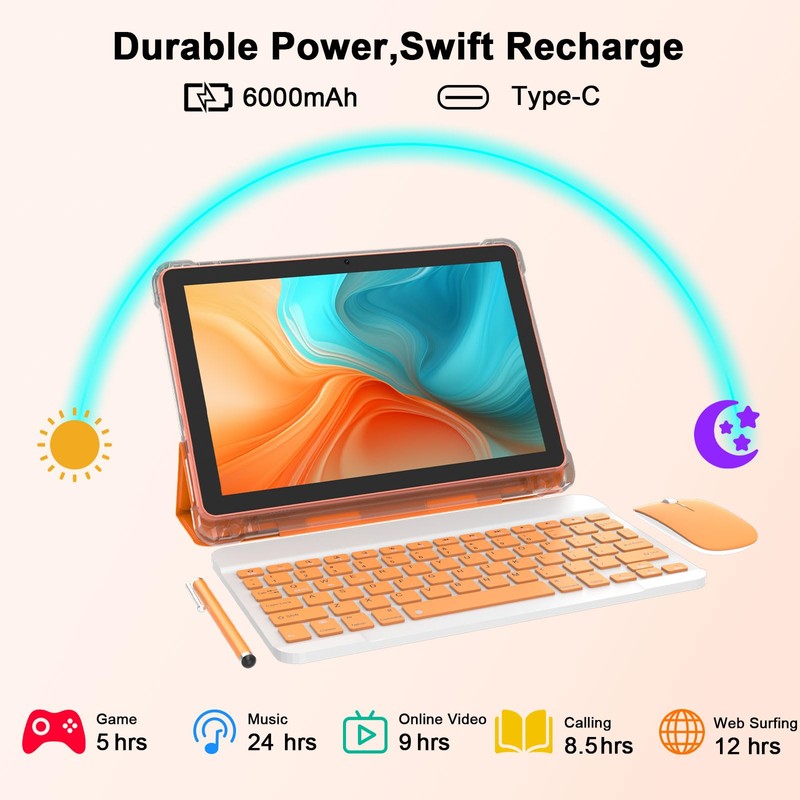 CUPEISI Android 15 Tablet 10 Inch, 20GB RAM+128GB ROM/2TB Expandable,
