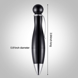 Outus 6 Pieces Short and Fat Ballpoint Pen for Tremor, Arthritis, Parkinson, Big Fat Pens Elegant Black Barrel with Black Ink Mini Ink Pen