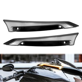 Windshield Trim Lights Windscreen Fairing Led Running Light Turn Signals Fit for Harley Touring Road Glide Models 2015-2023 Black