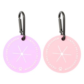 Tabanzhe Dog Poop Bag Holder-2PCS Hands Free Pet Waste Bag for Dog Lead Carrier Dog Poop Holder with Carabiner Clip for Dog Walking Accessory(Pink and Purple)