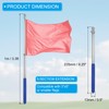 PATIKIL 3.3 Foot Telescopic Hand-Held Flagpoles, 4 Pieces, Stainless Steel,