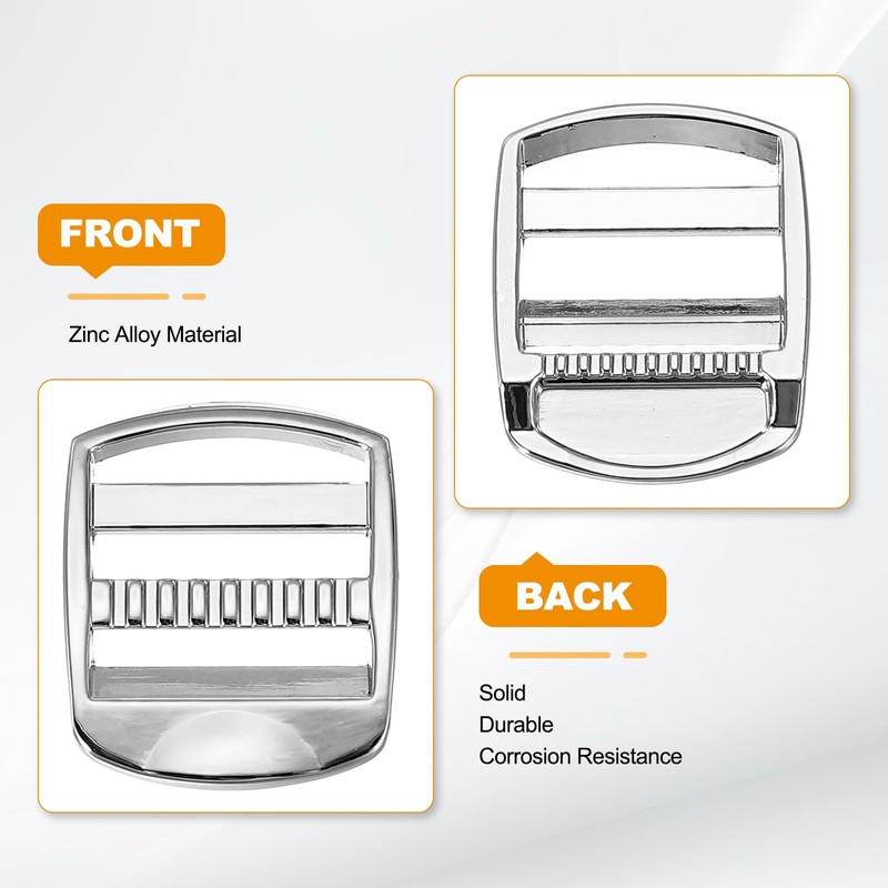 PATIKIL Ladder Lock Buckle Slider 20mm, 4 Pack Zinc Alloy