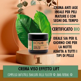Bio-Lab Anti-Ageing Face Cream - Encases like a hug, formulated with an innovative anti-stress complex for a pleasant feeling of well-being, suitable for all skin types.