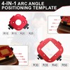 Pack of 2 Red Router Jig Radius Stencil, Milling Template,