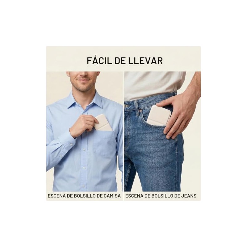 Espejo Portátil Plegable Set 4 Piel Sintética para Viaje y