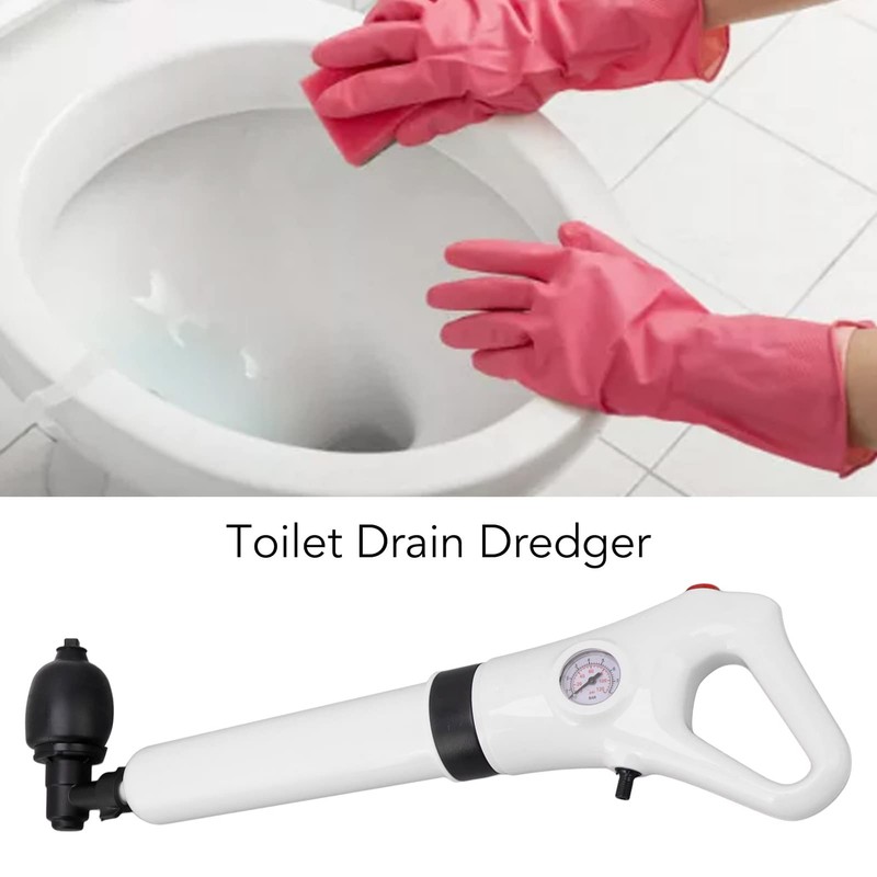 Electric Toilet Plunger, Pneumatic Drain Dredger Manual Dredging Tool for