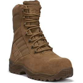 TACTICAL RESEARCH TR 536 CT 8" Hot Weather Lightweight Composite Toe Combat Boots for Men - AR 670-1/AFI 36-2903 Coyote Brown Leather and Nylon with 100% Rubber Outsole, Coyote - 6.5 W