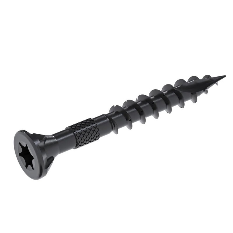Grip-Rite GRDF158STBLK67 DeckForce #8 x 1-5/8" Nano Coated Wood Screws,