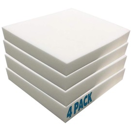 Foamma 5” x 24” x 24” (4 Pack) - High Density Outdoor Couch Cushion Replacement for Patio Furniture, Square Foam Pad for Couch Cushion Support, Upholstery Foam Padding for Sofa - Cover Not Included