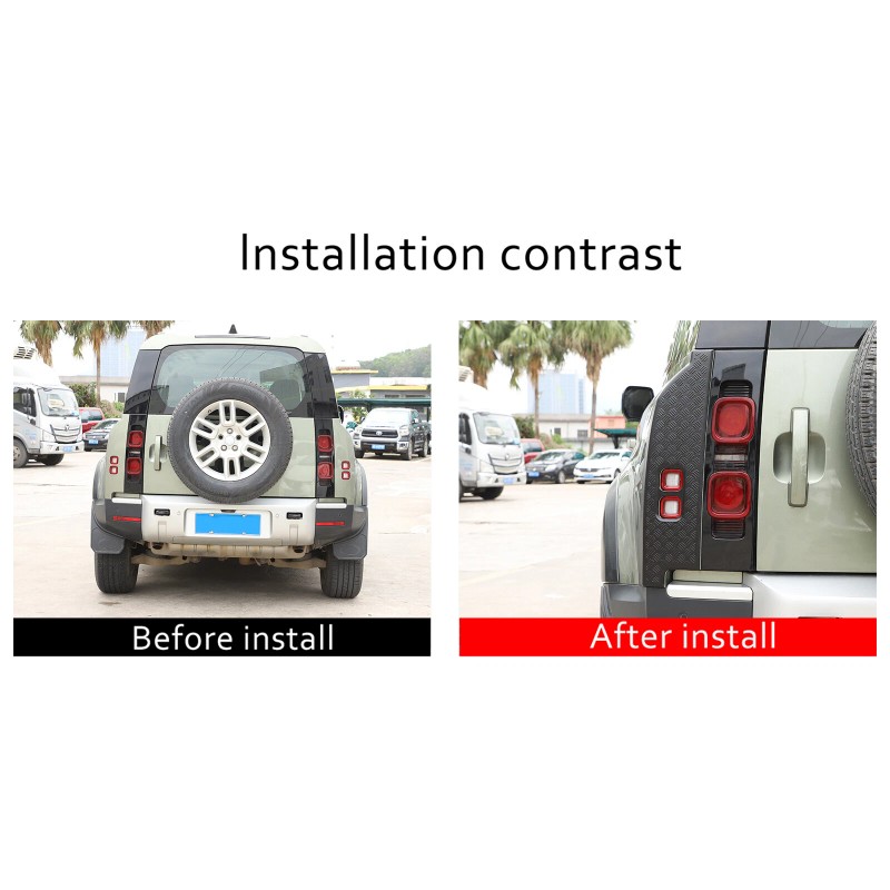 car-attention For Land Rover Defender 90 110 Black Rear Tail