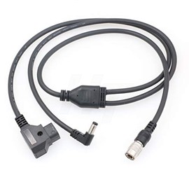Power Splitter Cable D-Tap to Hirose 4 Pin and DC Run for Zoom F8 BMCC Video Assist Monitor