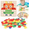 MXTIMWAN Creative Mosaic Puzzle, Wooden Pattern Blocks Set