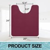 Smiry Memory Foam Toilet Rugs U-Shaped 24x20, Extra Soft Absorbent