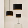 MiniSun | Small Modern Black Velvet Drum Light Shade |