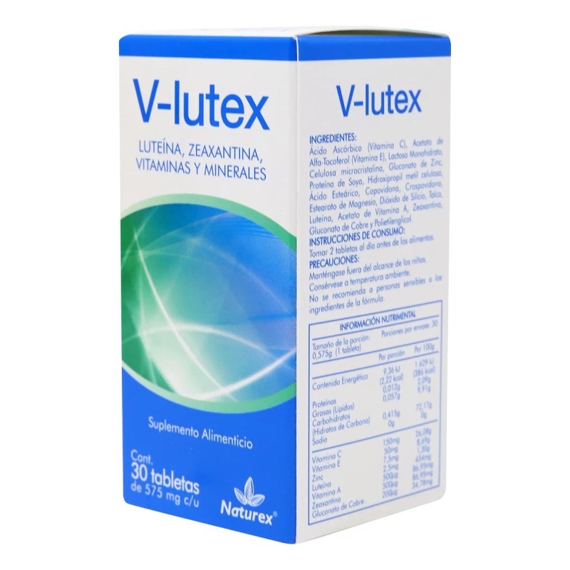 V- Lutex (luteína, Vitaminas Y Minerales) C/30 Tabs. Naturex Sabor