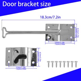 Xelsluthe RV Door Holder, Rv Door Latch 304 Stainless Steel Camper Doors Latch 6 Inch Metal T-Style Doors Holder for Cargo Trailer Truck