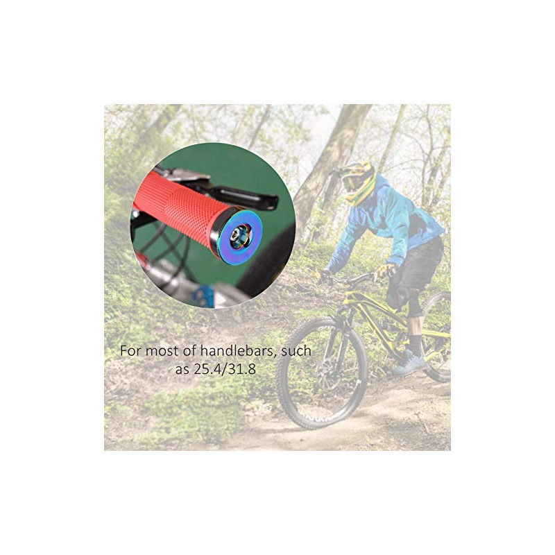 1Pair Bike Handlebar Grips Bar Ends Bike Handlebar Screw Plugs