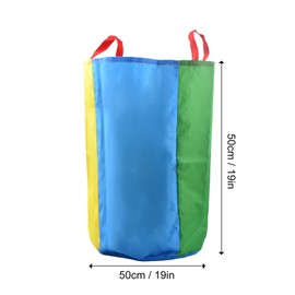 Pack of 4 Sack Bouncing Bags, Durable Kangaroo Jump Bag, Potato Racing Bags, Bouncy Bags, Colourful Sack Hops, Outdoor Play Set for Parties, Sports, Nursery, Beach, Garden Games, Balancing Game (S)