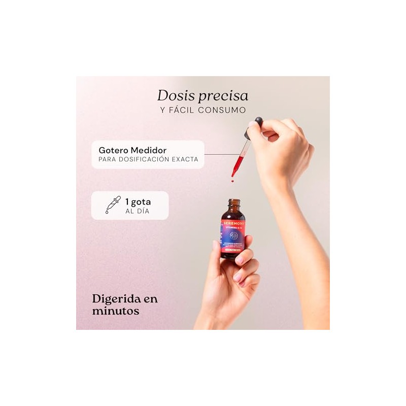 SEREMONY Vitamina B12 Metilcobalamina Sublingual Líquida en Gotas